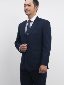 Bộ Suit Xanh Gân Sọc Classic Fit TGS280